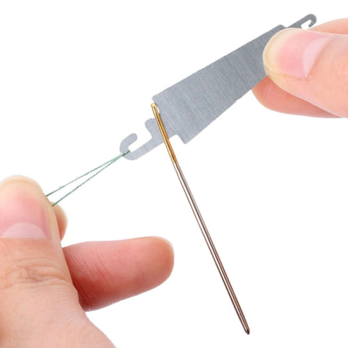 5pcs Steel Hook Needle Threader Help for Hand Sew Ribbon